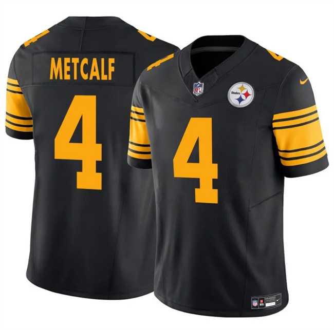 Men & Women & Youth Pittsburgh Steelers #4 DK Metcalf Black 2025 F.U.S.E. Color Rush Vapor Untouchable Limited Stitched Jersey